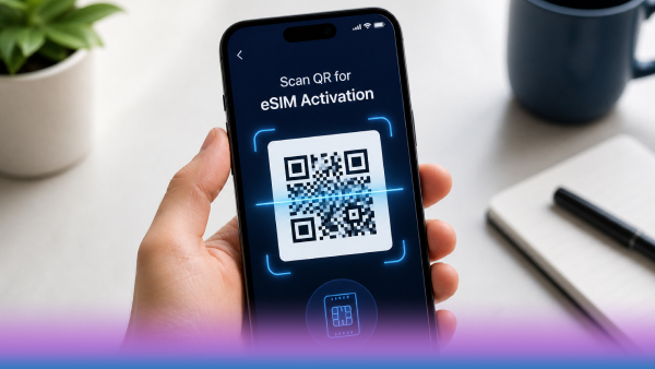 Step 3: Scan QR code to install your eSIM