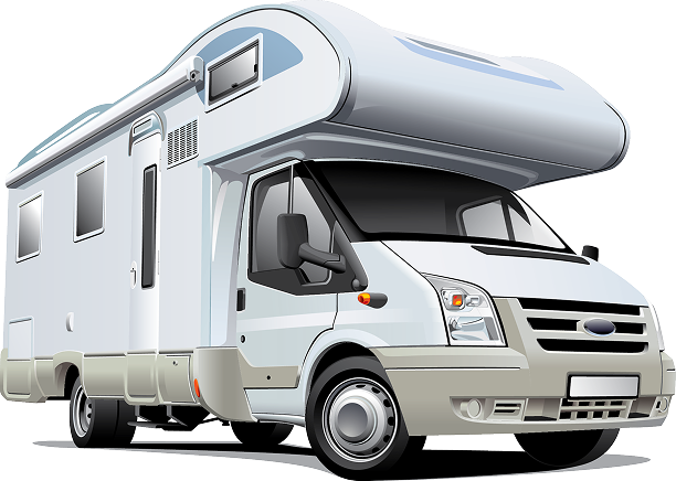 White campervan illustration