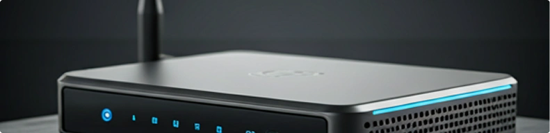 In-vehicle 5G router with blue indicator lights